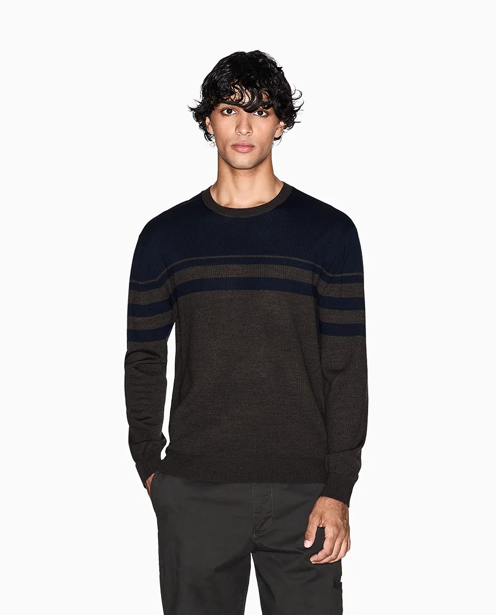 Мужской джемпер в стиле color block с круглым вырезом Armani Exchange, коричневый
Мужской джемпер в стиле color block с круглым вырезом Armani Exchange, коричневый