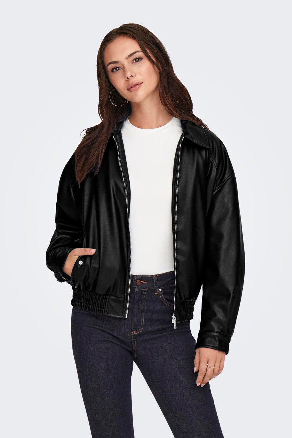 Куртка бомбер из искусственной кожи Only, черный
Куртка бомбер из искусственной кожи Only, черный