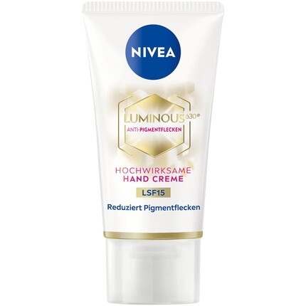 Крем для рук Luminous 630 с SPF15 50мл, Nivea
Крем для рук Luminous 630 с SPF15 50мл, Nivea