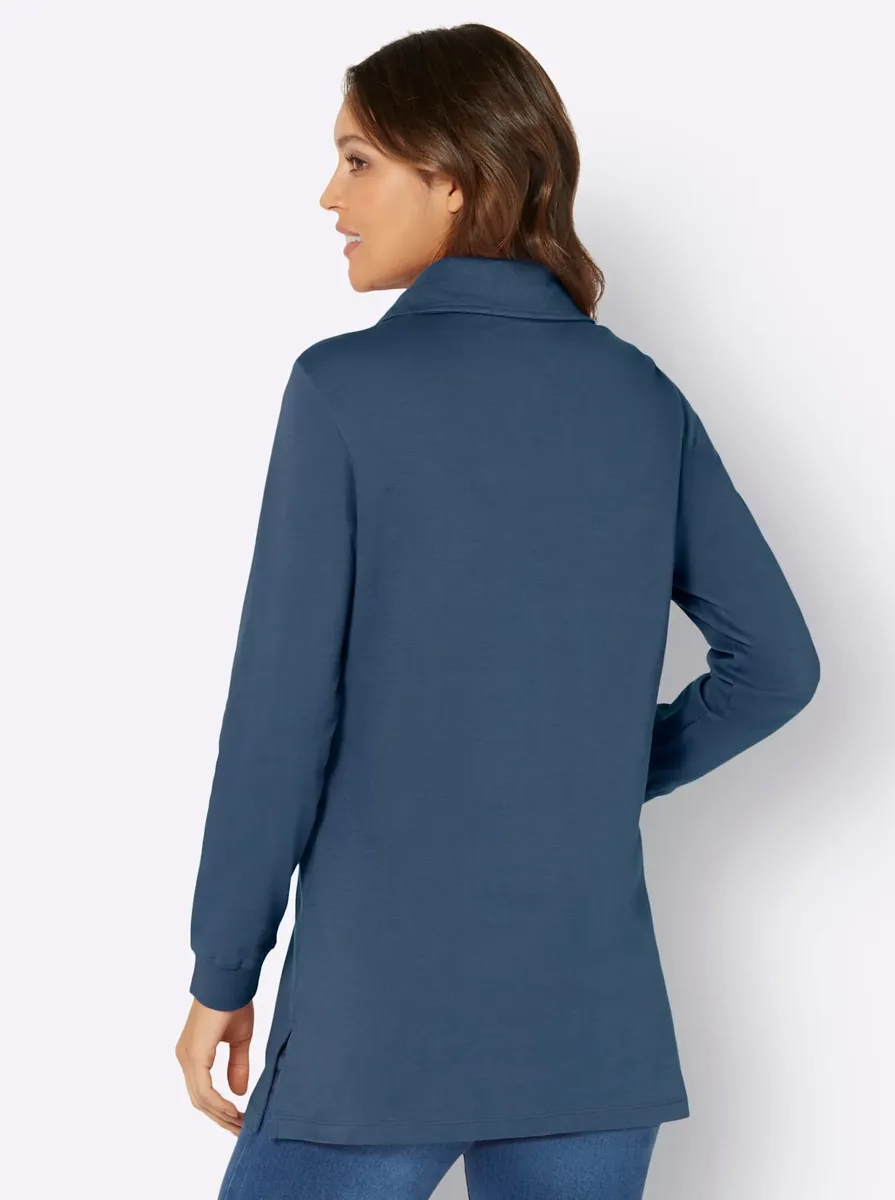 Длинная толстовка Classic Basics, джинсовый
Длинная толстовка Classic Basics, джинсовый