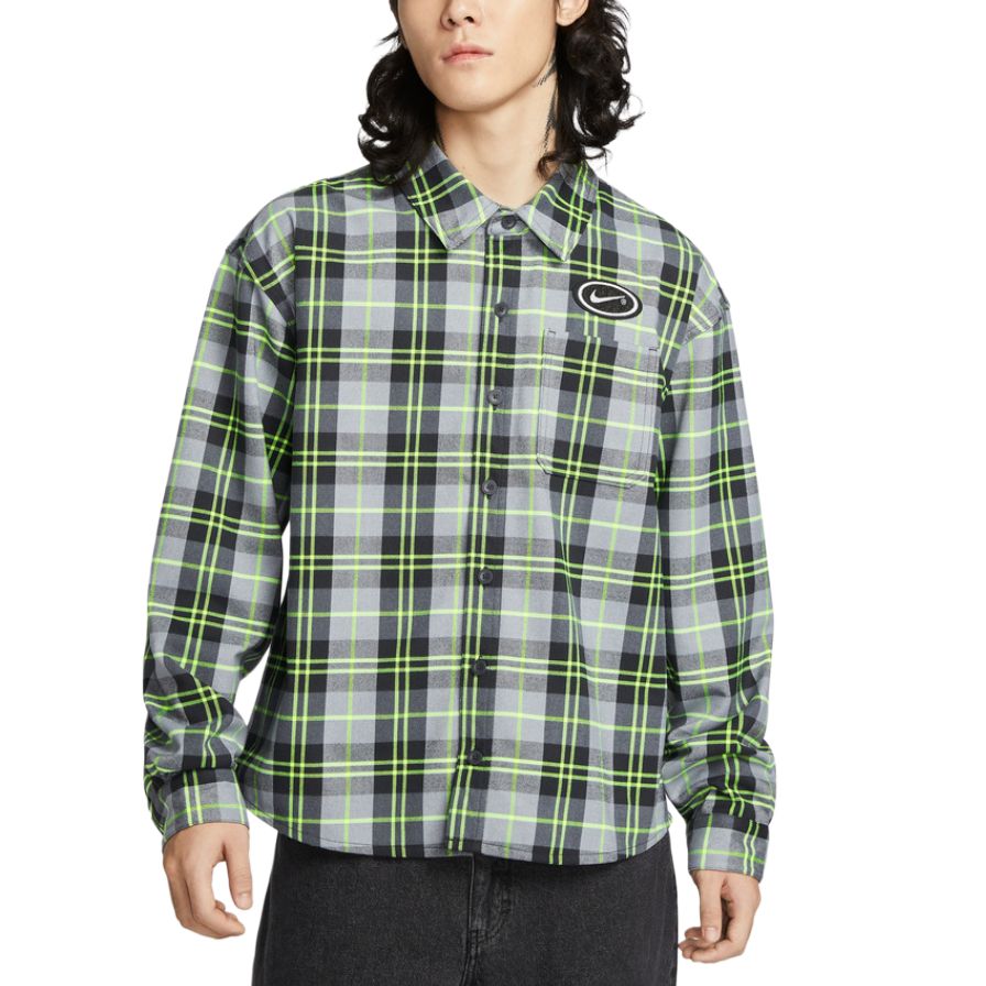 Фланнелевая рубашка с длинным рукавом и пуговицами для мужчин Nike, зеленый
Фланнелевая рубашка с длинным рукавом и пуговицами для мужчин Nike, зеленый