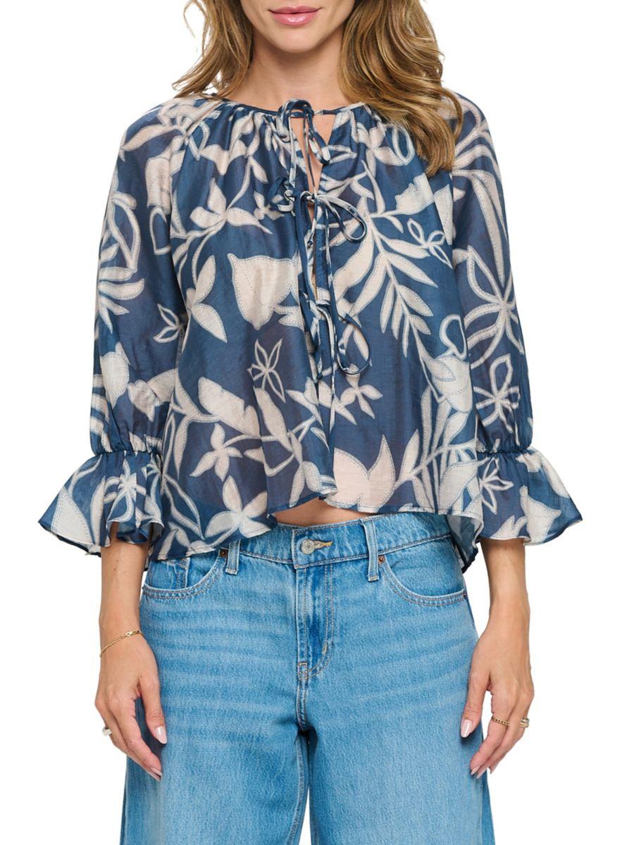 Топ с цветочным принтом и завязкой спереди Renee C., цвет Navy Oyster
Топ с цветочным принтом и завязкой спереди Renee C., цвет Navy Oyster