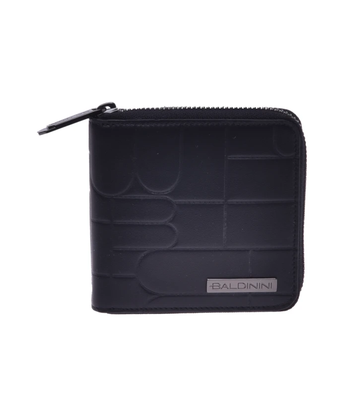 Кошелек из стеганой кожи с молнией и монограммой Baldinini, черный
Кошелек из стеганой кожи с молнией и монограммой Baldinini, черный