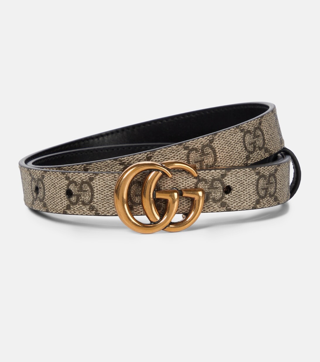 Двусторонний кожаный ремень с узором GG Supreme Gucci, бежевый
Двусторонний кожаный ремень с узором GG Supreme Gucci, бежевый