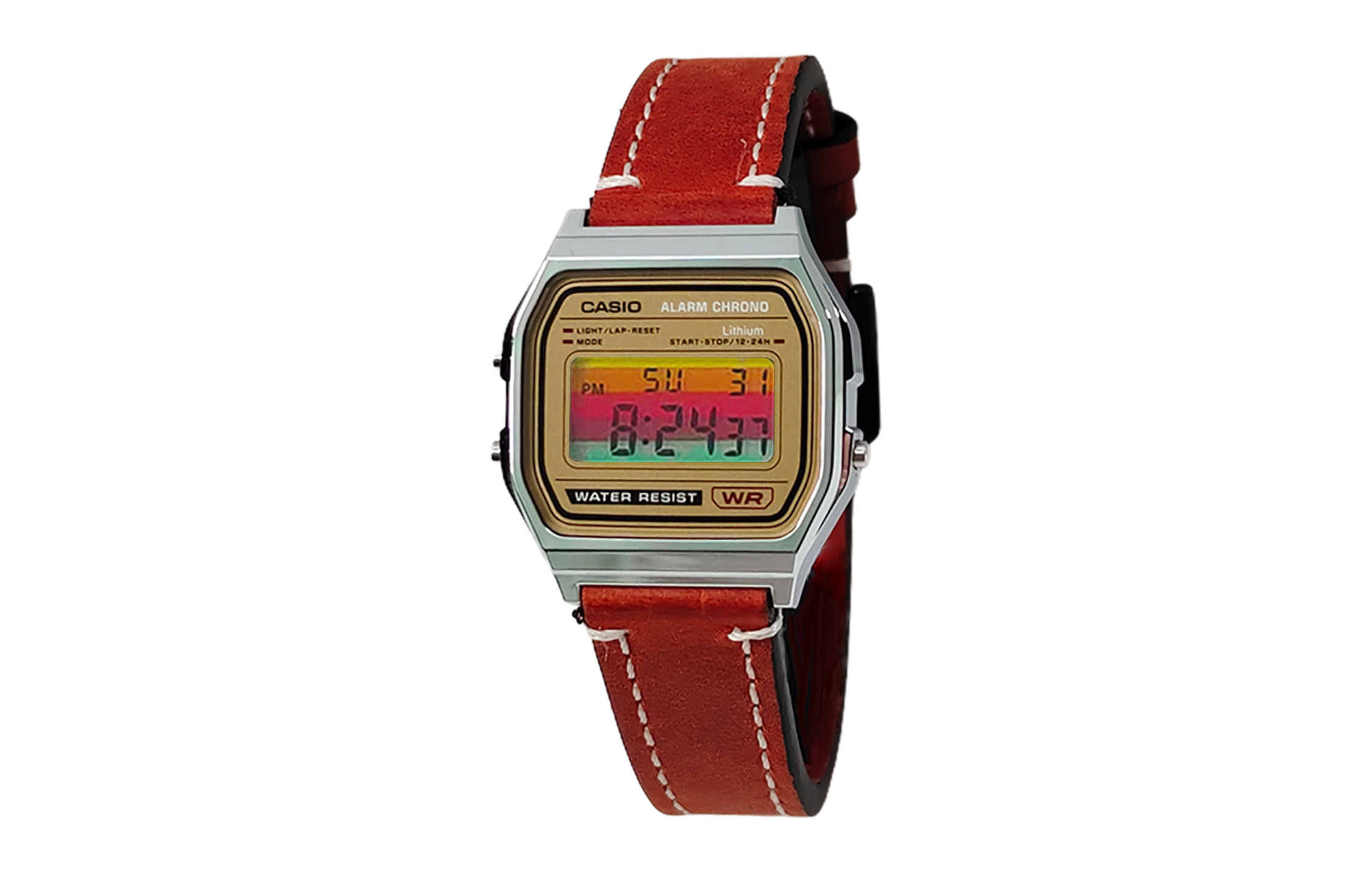 CASIO Ретрофит серия электронный механизм натуральный кожаный ремешок часы мужские gold циферблат
CASIO Ретрофит серия электронный механизм натуральный кожаный ремешок часы мужские gold циферблат