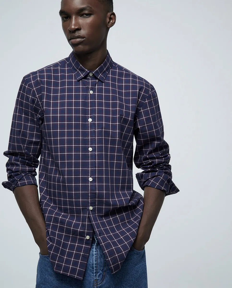 Рубашка из поплина в клетку Sfera, темно-синий
Рубашка из поплина в клетку Sfera, темно-синий