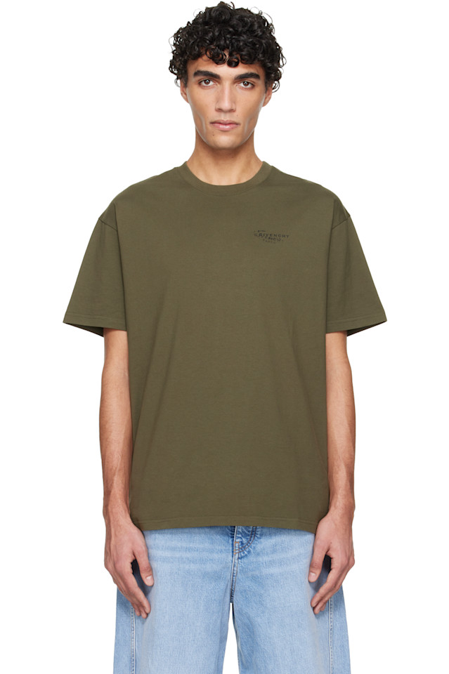 Футболка с принтом в виде штампа «Givenchy», хаки
Футболка с принтом в виде штампа «Givenchy», хаки
