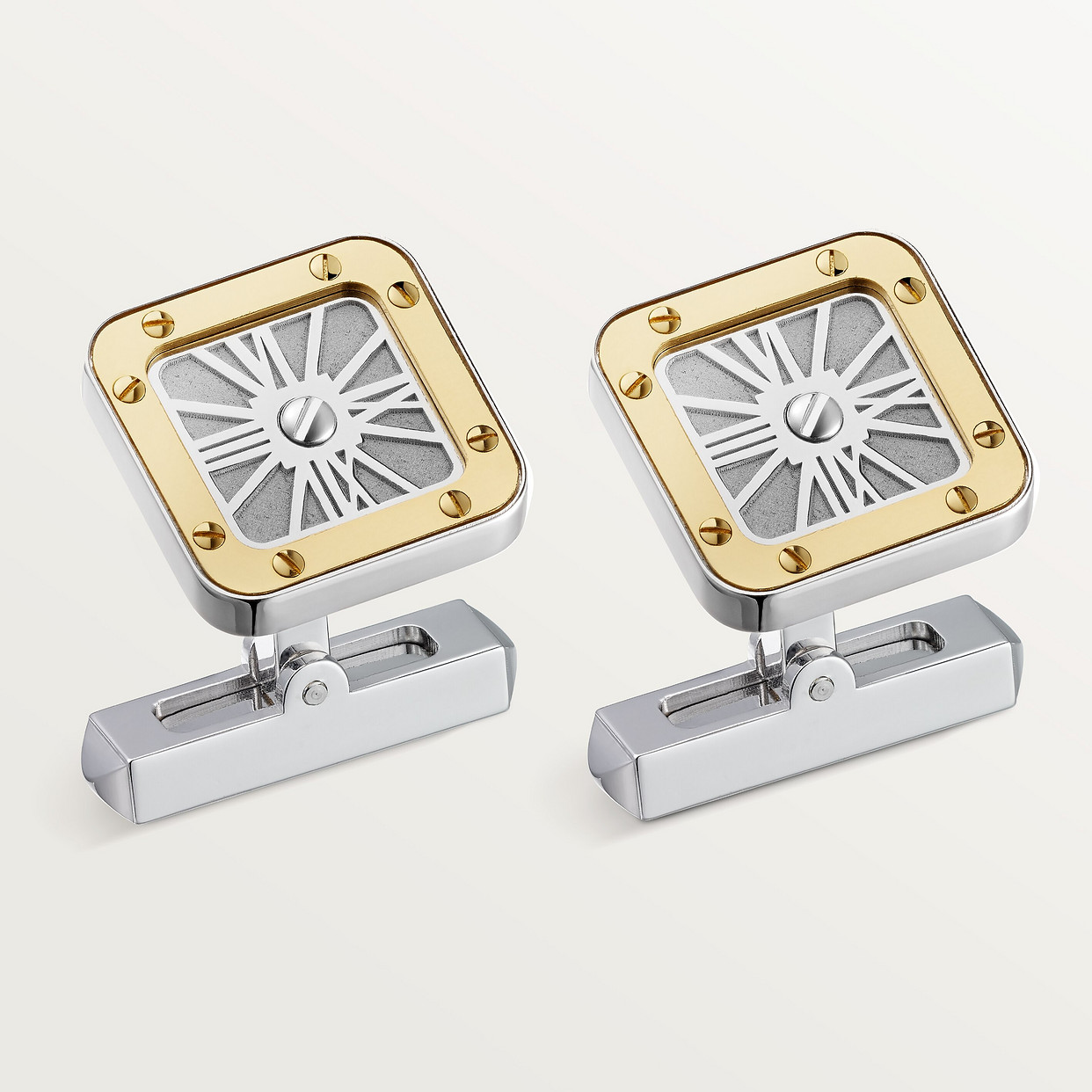 Запонки Cartier Boutons de manchettes Santos de Cartier, цельное серебро с палладиевым покрытием
Запонки Cartier Boutons de manchettes Santos de Cartier, цельное серебро с палладиевым покрытием