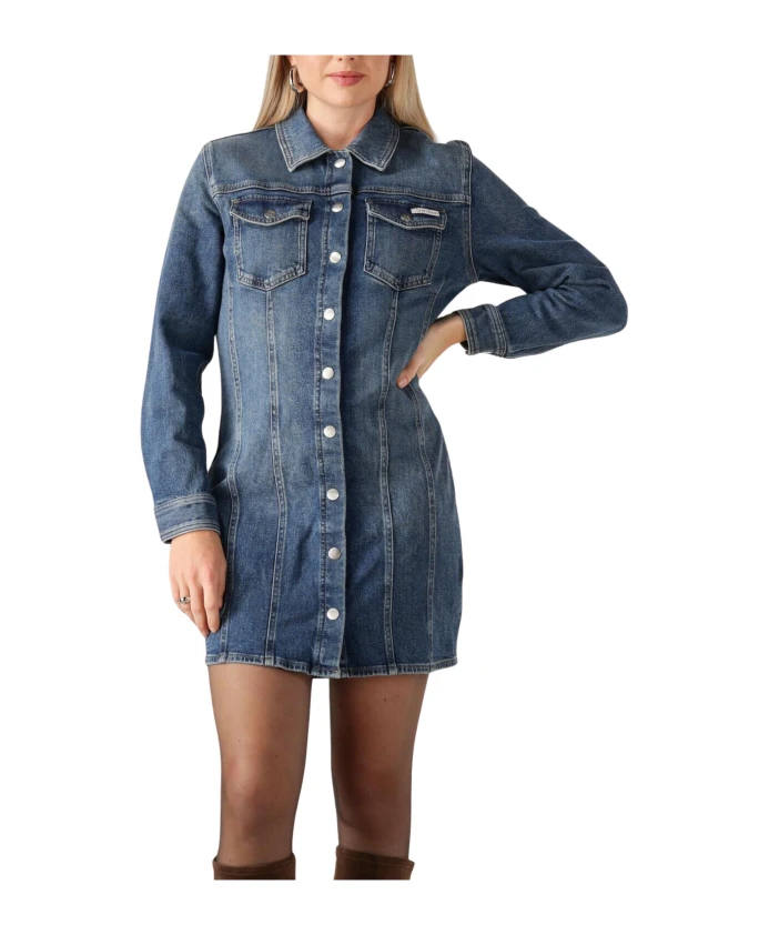 Платье-Рубашка из денима Calvin Klein, синий
Платье-Рубашка из денима Calvin Klein, синий