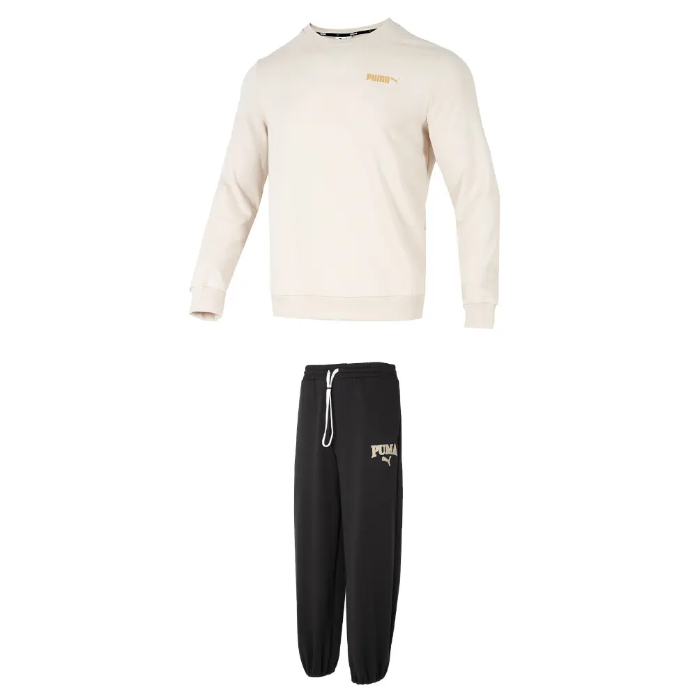 PUMA Свитшот сет мужской комплект одежды Snow свитшот+Black брюки
PUMA Свитшот сет мужской комплект одежды Snow свитшот+Black брюки