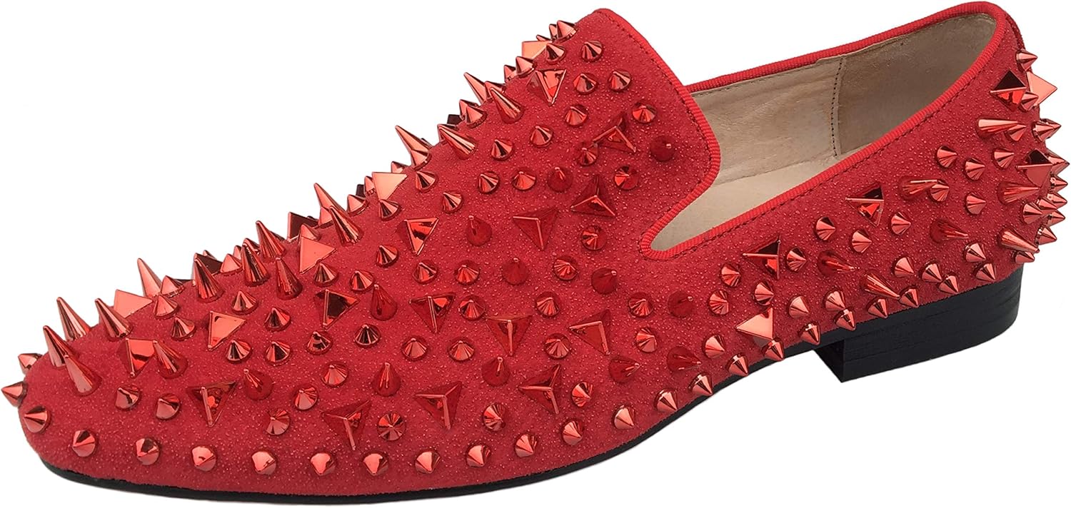 Мужские кожаные лоферы Justar с шипами, с отделкой заклепками, элегантные туфли без шнуровки, плоские, с длинными заклепками, для вечеринок, красный
Мужские кожаные лоферы Justar с шипами, с отделкой заклепками, элегантные туфли без шнуровки, плоские, с длинными заклепками, для вечеринок, красный
