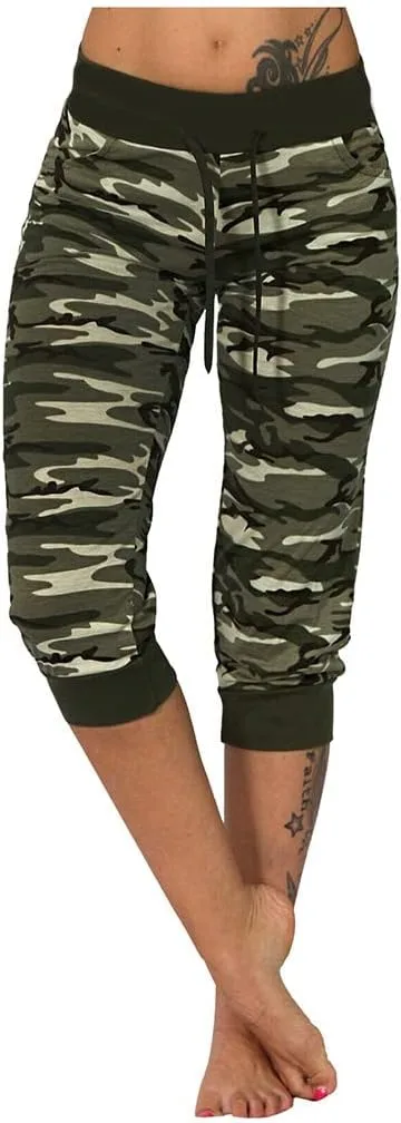 Капри с камуфляжным принтом для женщин, High Waist, Slim Fit
Капри с камуфляжным принтом для женщин, High Waist, Slim Fit