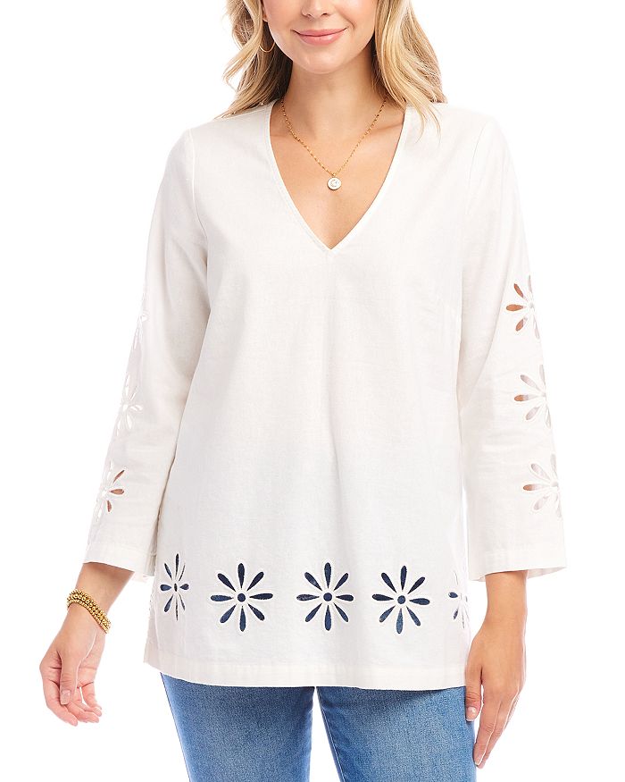 Топ с цветочным принтом и вырезами Karen Kane, слоновая кость/кремовый
Топ с цветочным принтом и вырезами Karen Kane, слоновая кость/кремовый