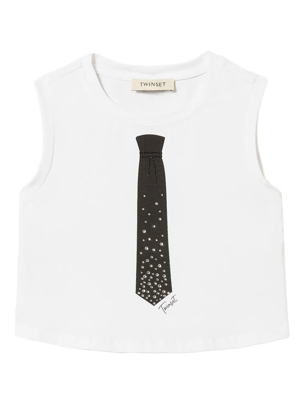 Топ с принтом и стразами TWINSET Kids, белый
Топ с принтом и стразами TWINSET Kids, белый