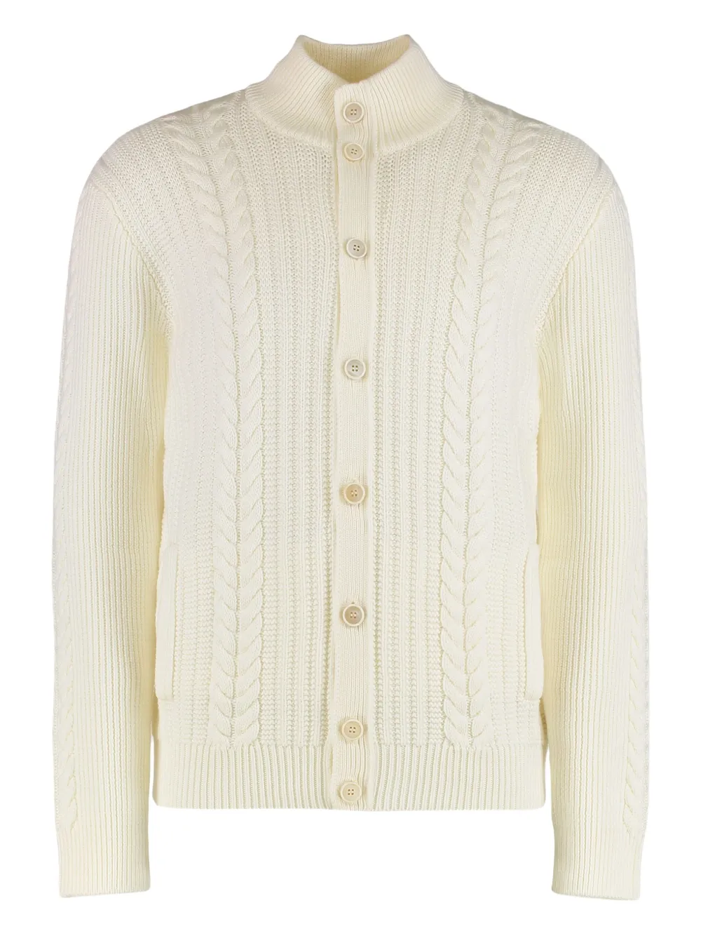 Кардиган на пуговицах с косичным узором Slowear, нейтральный
Кардиган на пуговицах с косичным узором Slowear, нейтральный