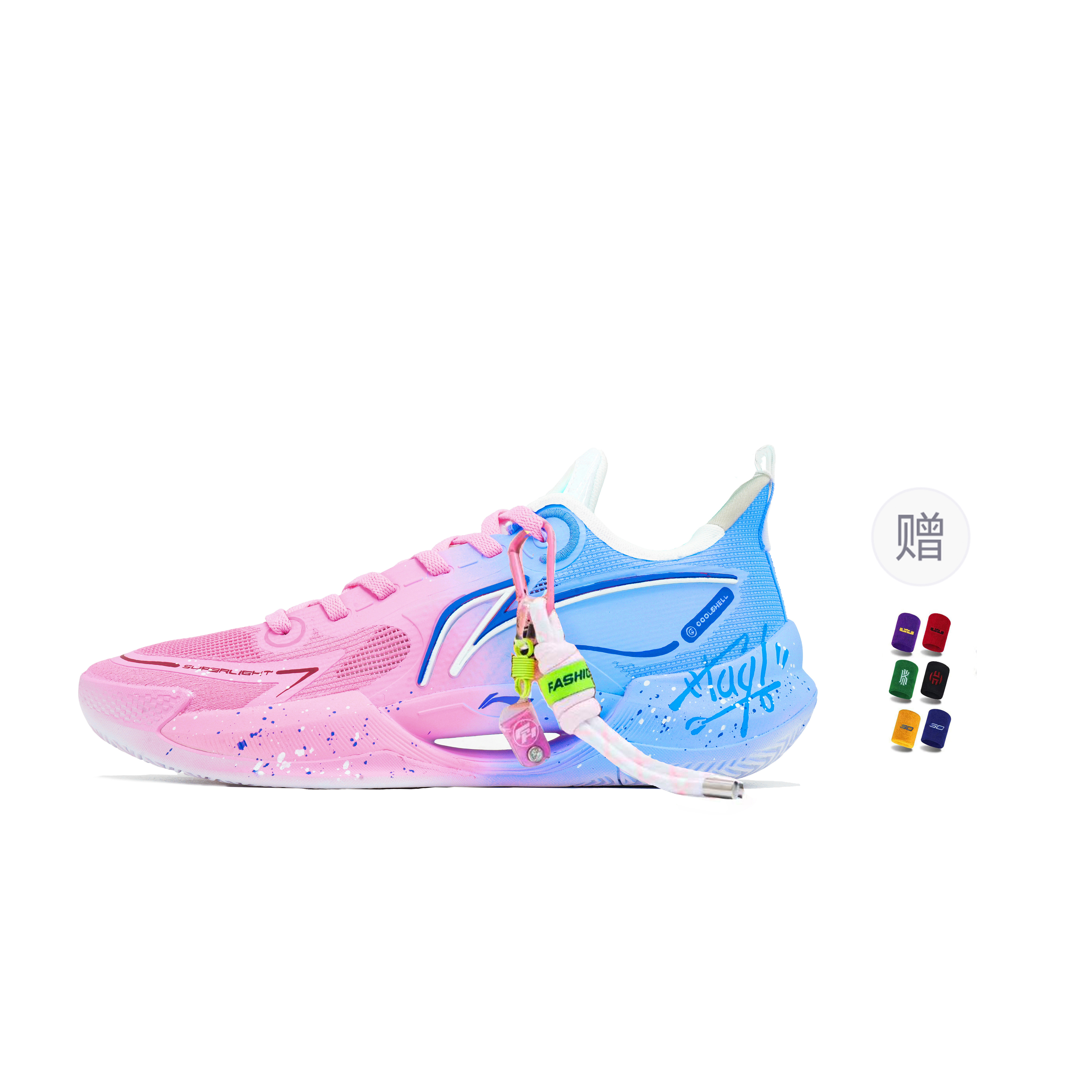 LINING Баскетбольные кроссовки Super Light V2 с амортизацией, противоскользящие и износостойкие, низкие, мужские, розово-синие
LINING Баскетбольные кроссовки Super Light V2 с амортизацией, противоскользящие и износостойкие, низкие, мужские, розово-синие