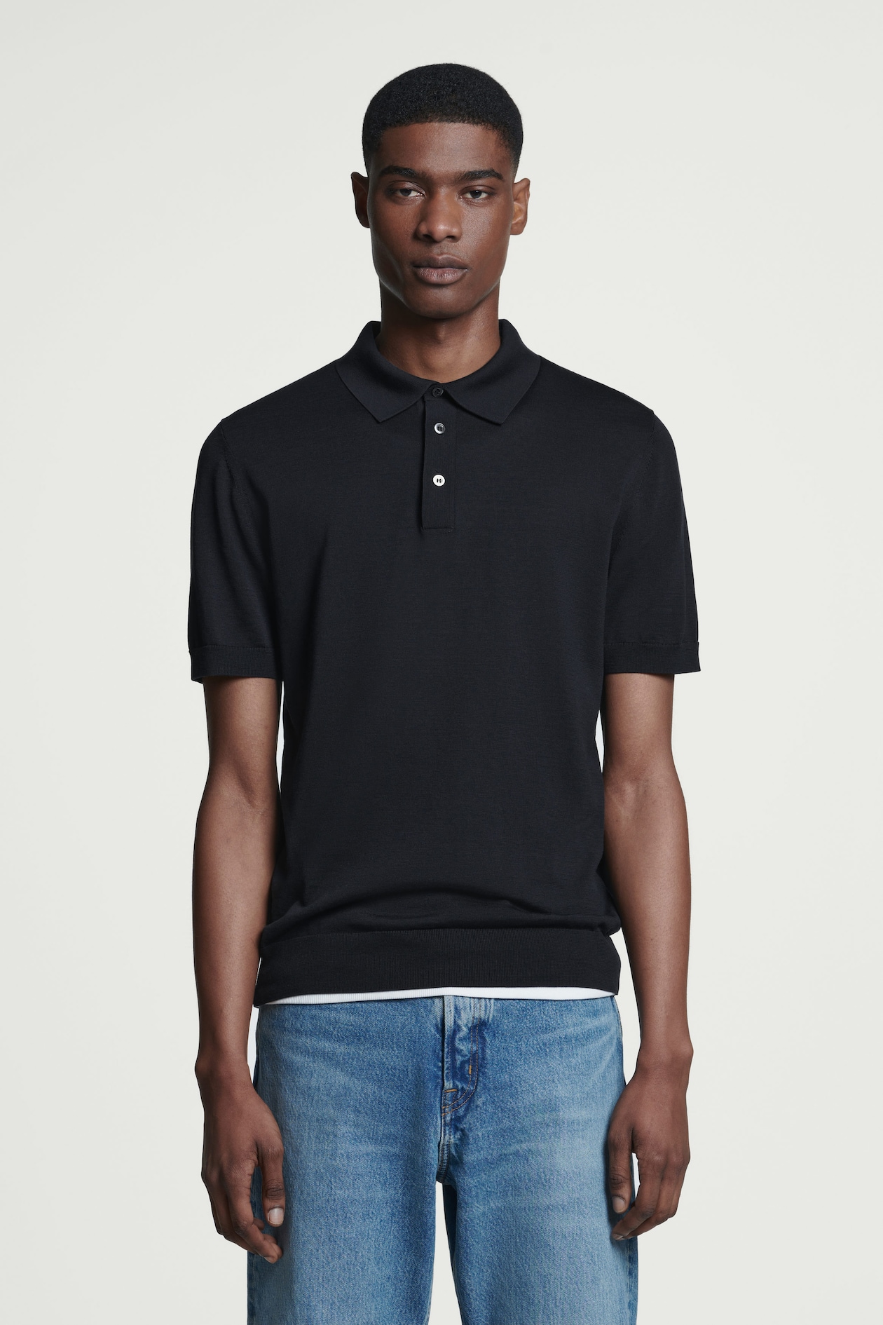 Рубашка поло из шелка и хлопка COS, темно-синий
Рубашка поло из шелка и хлопка COS, темно-синий
