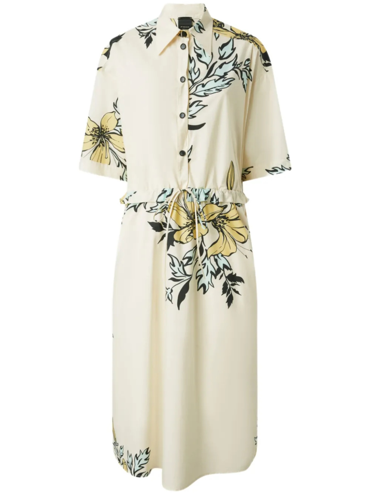 PINKO платье-рубашка с цветочным принтом, белый
PINKO платье-рубашка с цветочным принтом, белый