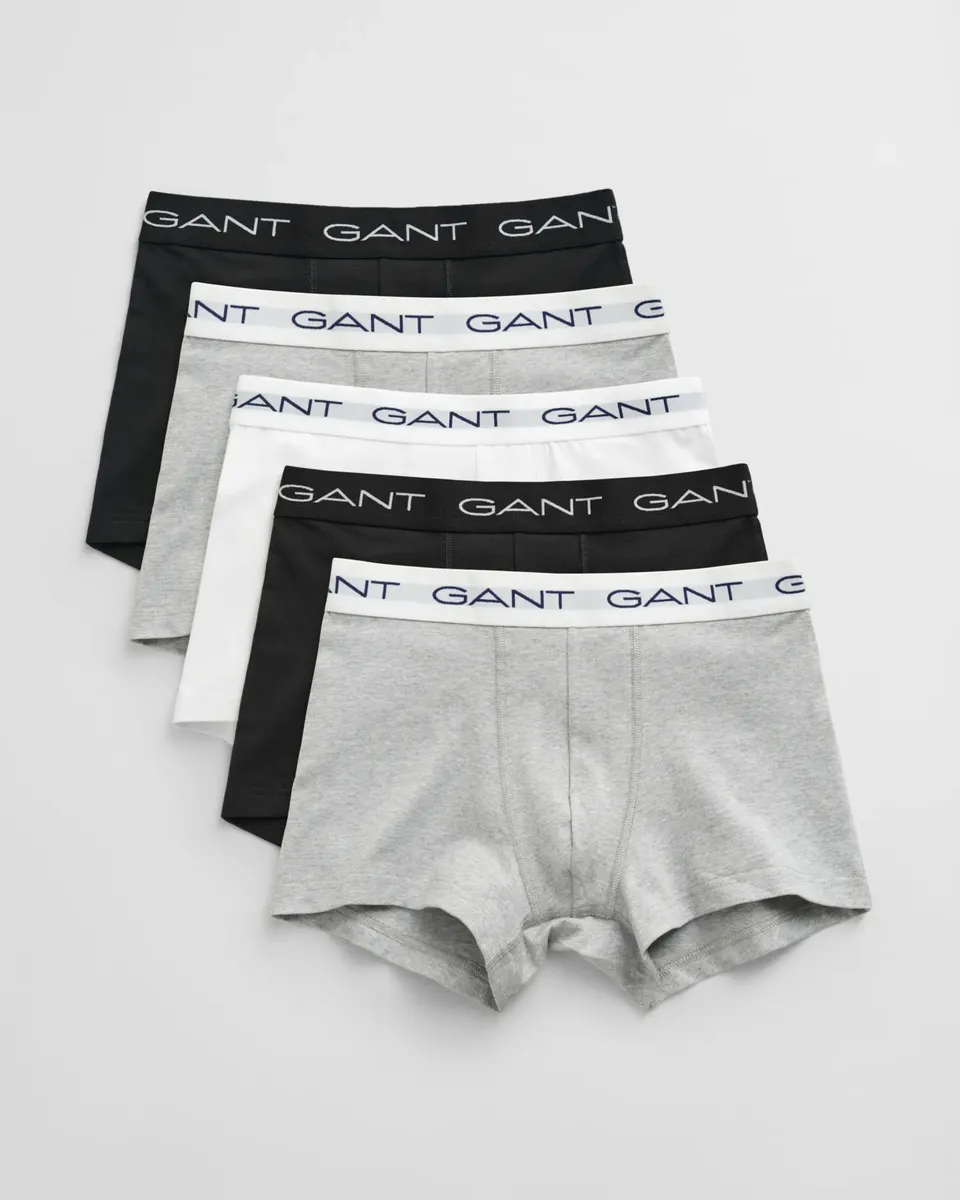 Трусы-боксеры Gant "TRUNK 5-PACK" (упаковка, 5 шт., 5 шт.), с эластичным поясом с логотипом GANT, серый
Трусы-боксеры Gant "TRUNK 5-PACK" (упаковка, 5 шт., 5 шт.), с эластичным поясом с логотипом GANT, серый