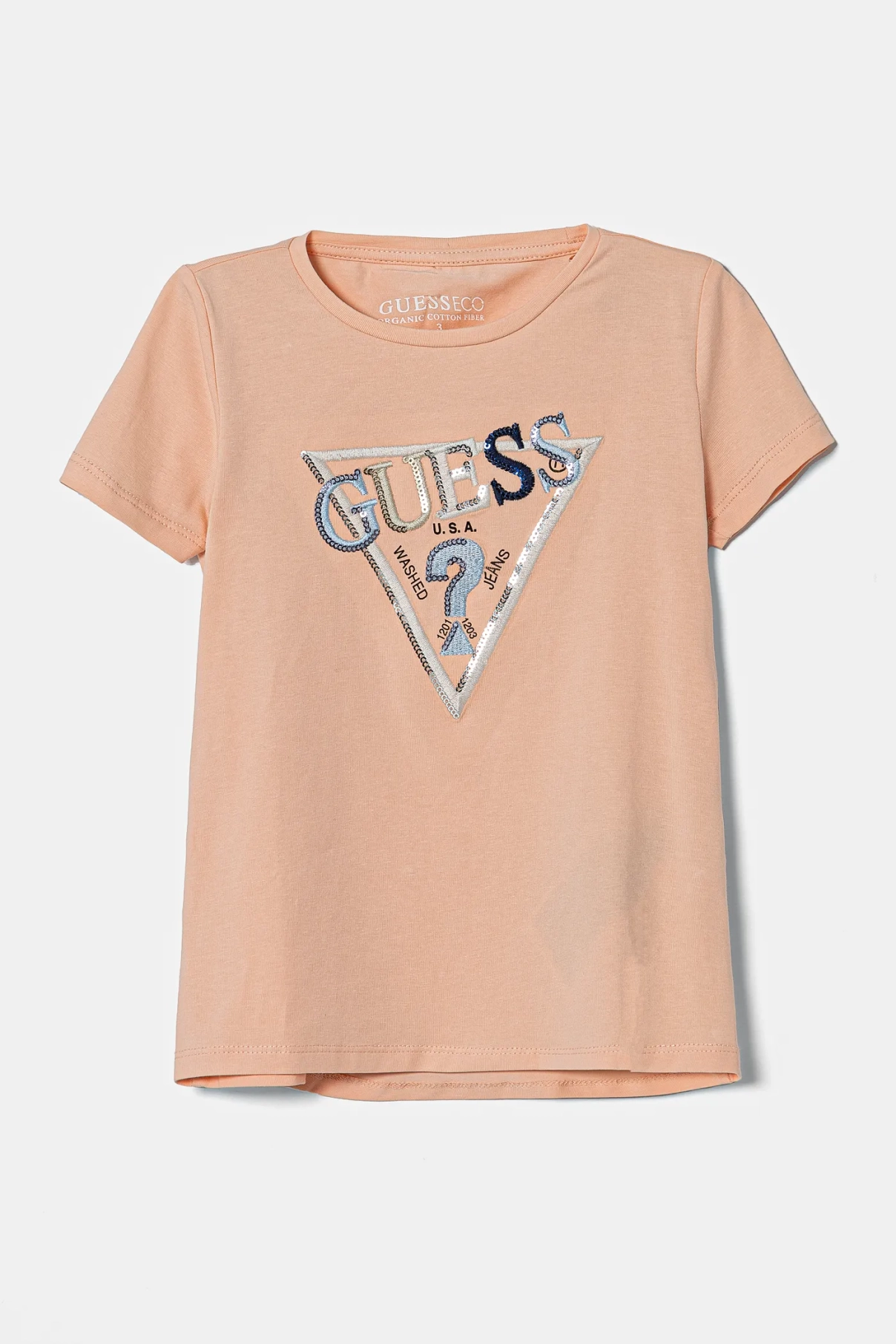 Детская футболка Guess, оранжевый 
Детская футболка Guess, оранжевый