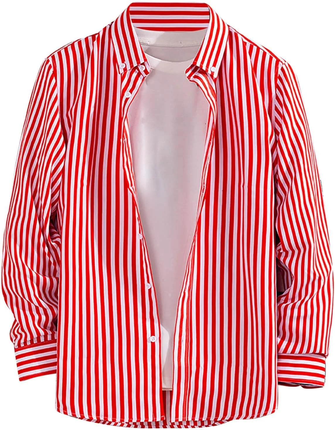 Мужская рубашка с длинным рукавом в полоску, легкая, для пляжа и свадьбы
Мужская рубашка с длинным рукавом в полоску, легкая, для пляжа и свадьбы