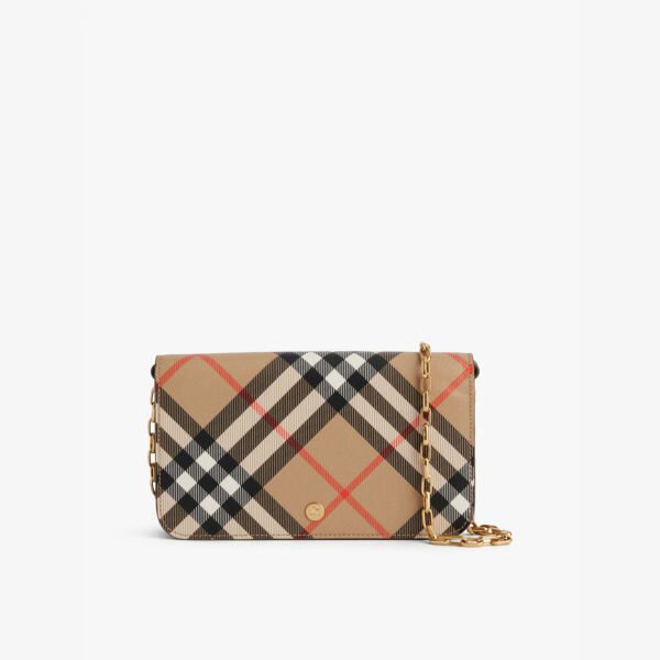 Кошелек на цепочке для проверки, складной, из ткани с покрытием Burberry, желтый
Кошелек на цепочке для проверки, складной, из ткани с покрытием Burberry, желтый