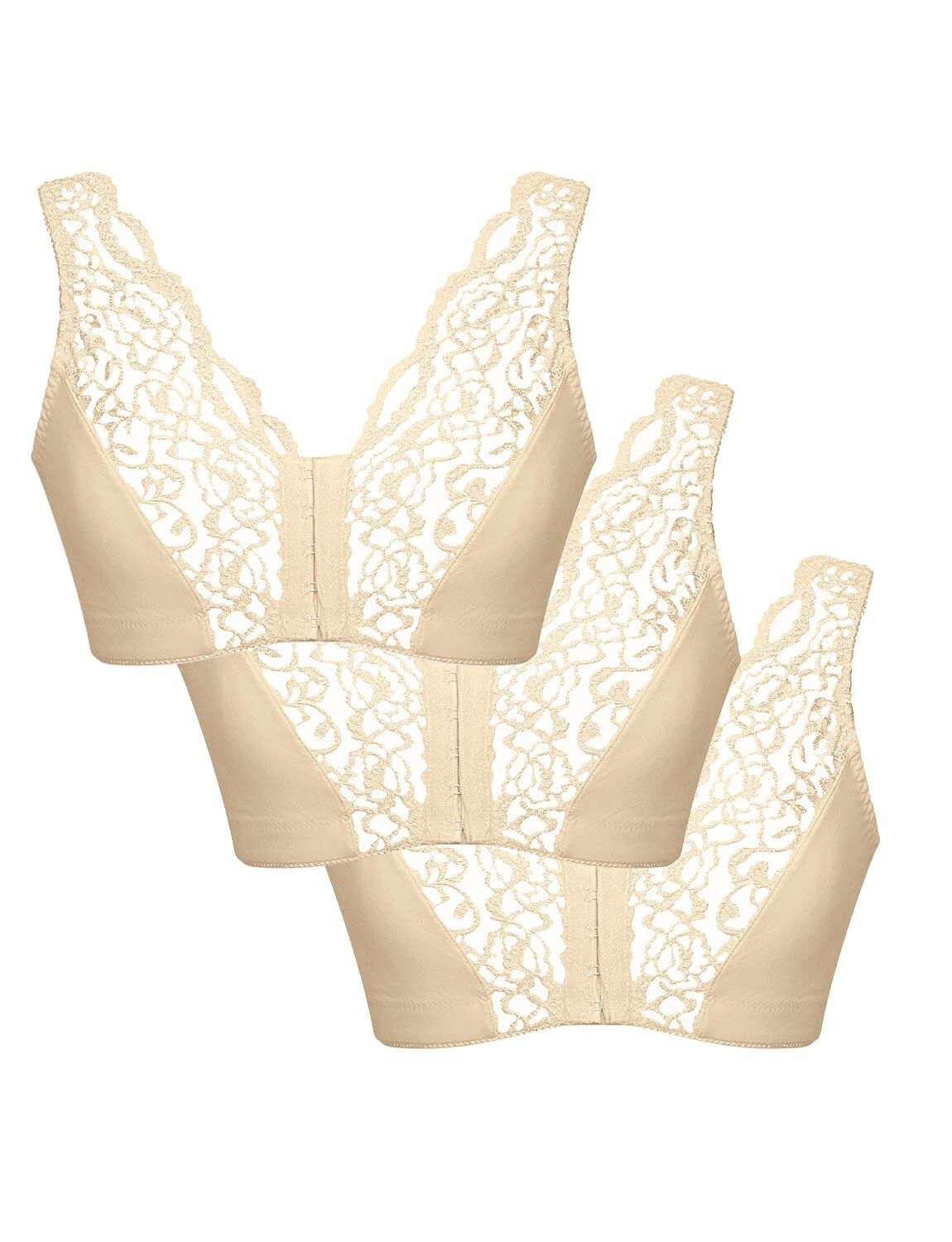 Набор из 3 бюстгальтеров Magic Bra из хлопка с кружевной застежкой спереди Eden House, бежевый
Набор из 3 бюстгальтеров Magic Bra из хлопка с кружевной застежкой спереди Eden House, бежевый