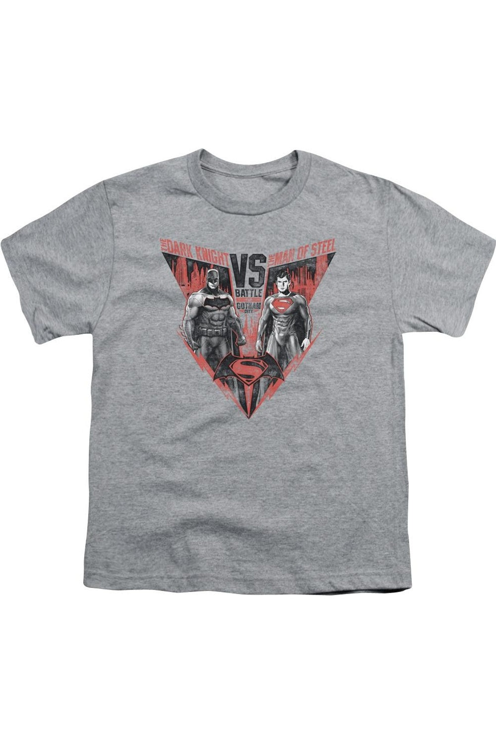 Бэтмен против Супермена Битва за Готэм Футболка с коротким рукавом для подростков Gildan, Athletic Heather
Бэтмен против Супермена Битва за Готэм Футболка с коротким рукавом для подростков Gildan, Athletic Heather