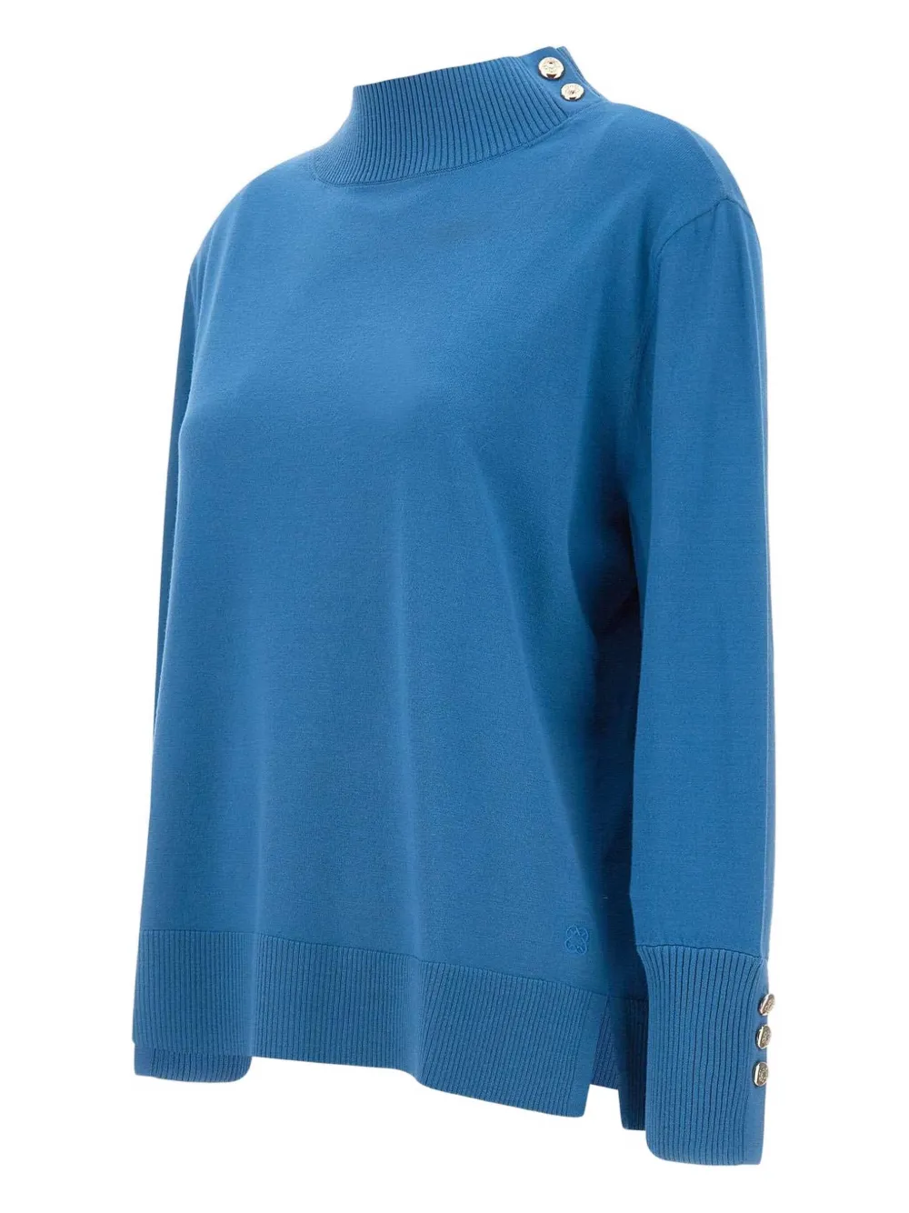 Свитер с высоким воротником на пуговицах ELENA MIRO`, синий
Свитер с высоким воротником на пуговицах ELENA MIRO`, синий