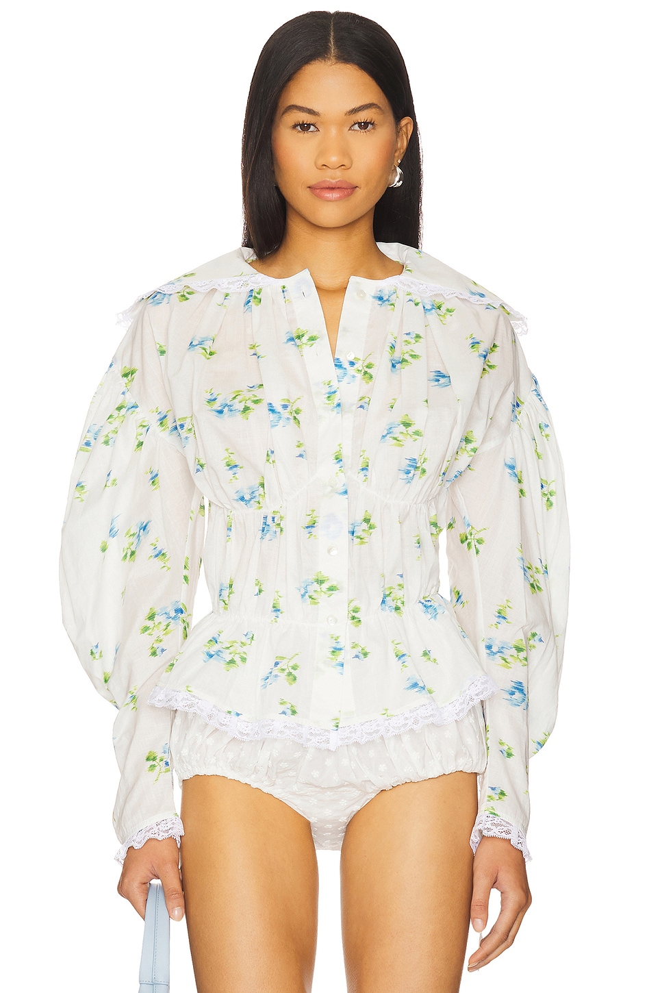 Блуза Yuhan Wang с принтом голубых роз
Блуза Yuhan Wang с принтом голубых роз