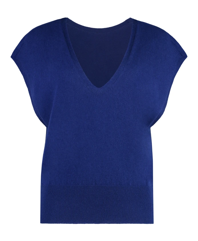 Кашемировый жилет в рубчик Malo, синий
Кашемировый жилет в рубчик Malo, синий