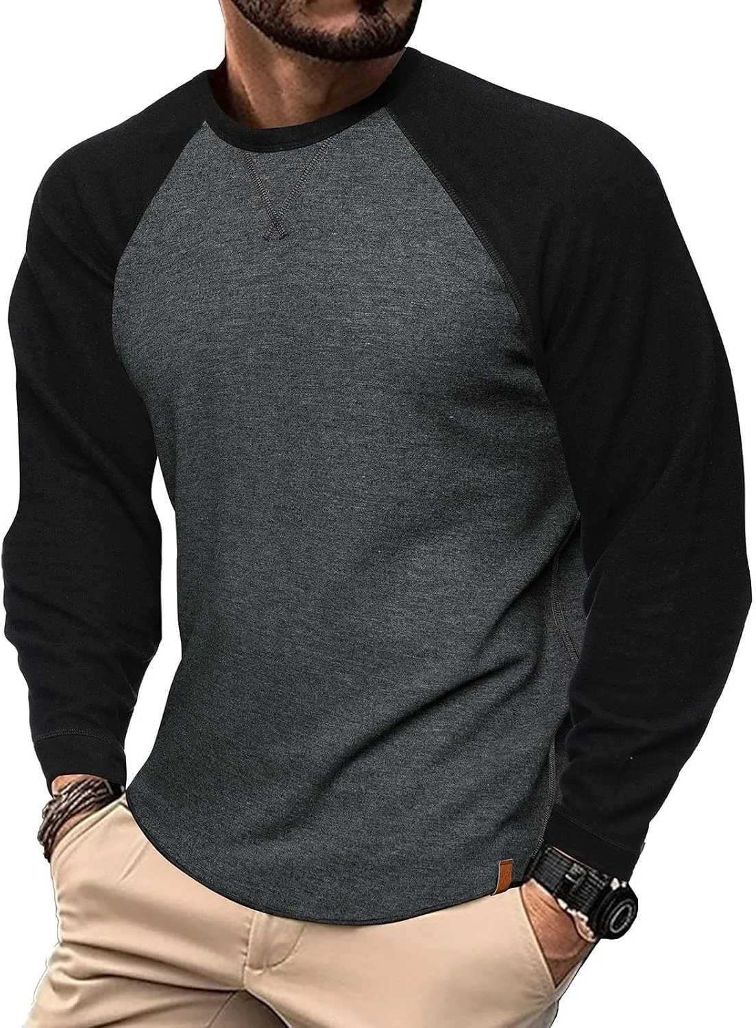 Мужская футболка с длинным рукавом FQZWONG Casual Loose Color Block
Мужская футболка с длинным рукавом FQZWONG Casual Loose Color Block