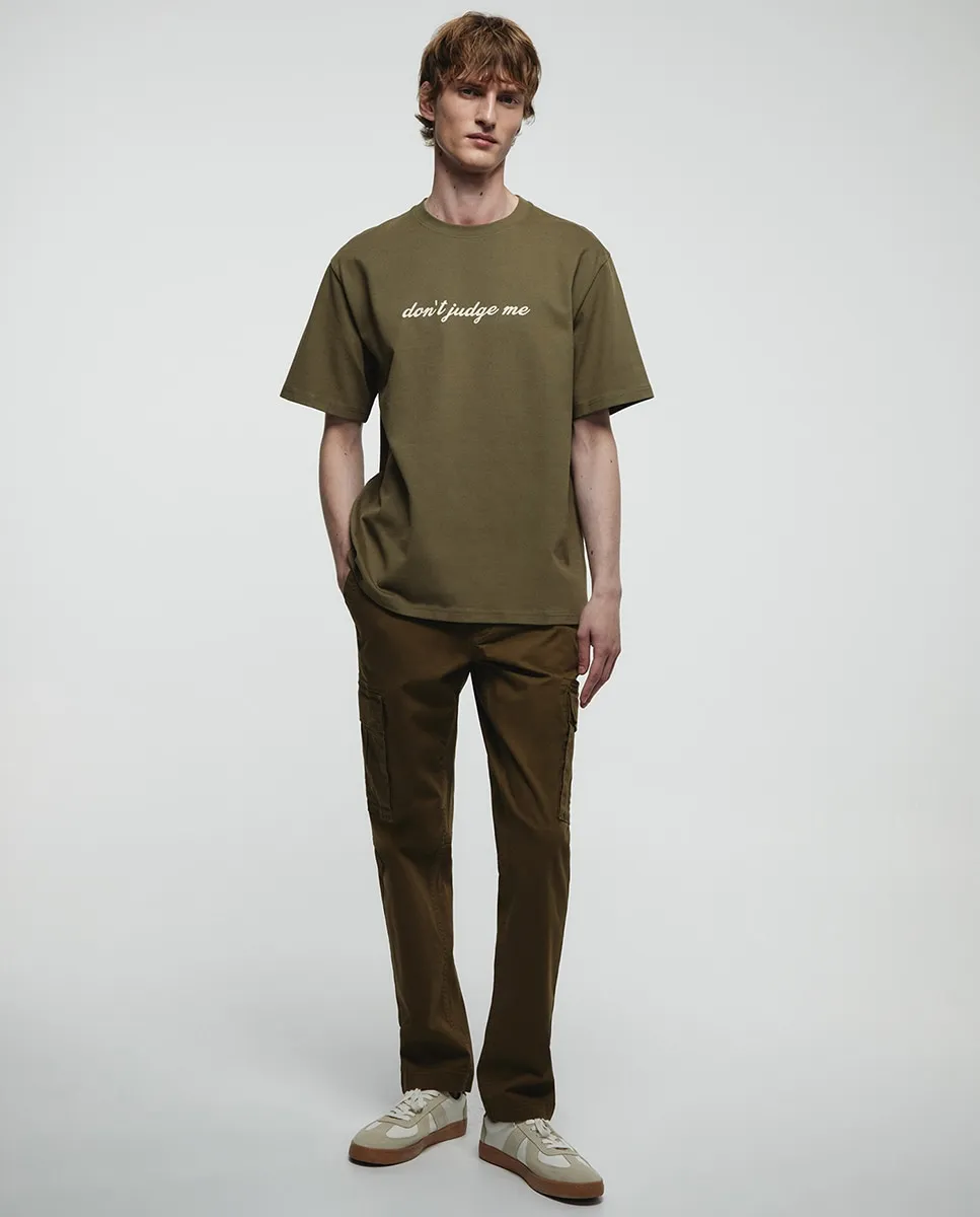 Футболка с текстом Sfera, оливковый зеленый
Футболка с текстом Sfera, оливковый зеленый