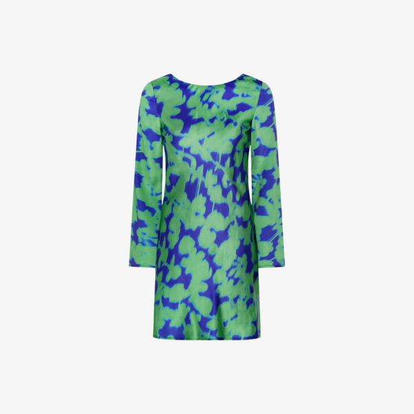 Мини-платье Omnes из сатина с цветочным принтом, зеленый
Мини-платье Omnes из сатина с цветочным принтом, зеленый