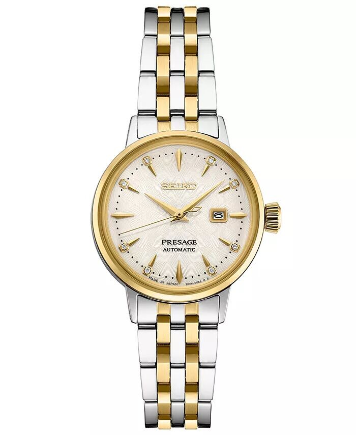 Женские автоматические часы Presage Diamond (1/10 карата t.w.), двухцветный браслет из нержавеющей стали, 30 мм Seiko
Женские автоматические часы Presage Diamond (1/10 карата t.w.), двухцветный браслет из нержавеющей стали, 30 мм Seiko