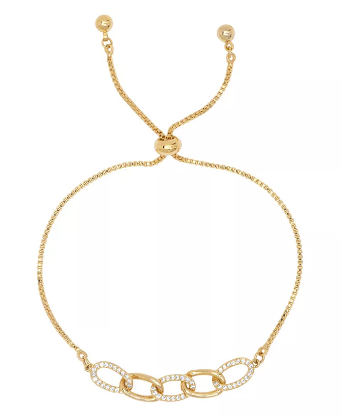 Регулируемый браслет-боло с овальными звеньями из кубического циркония Macy's, золотой
Регулируемый браслет-боло с овальными звеньями из кубического циркония Macy's, золотой
