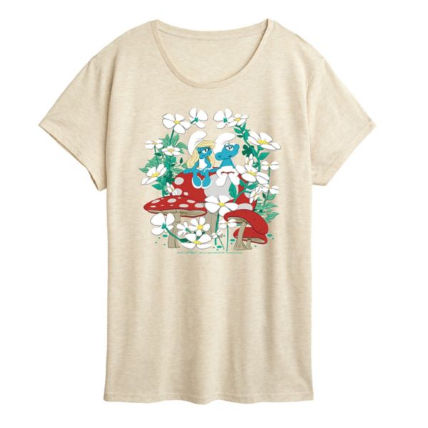 Женская футболка с принтом "Смурфики, цветы и грибы" Licensed Character, бежевый
Женская футболка с принтом "Смурфики, цветы и грибы" Licensed Character, бежевый