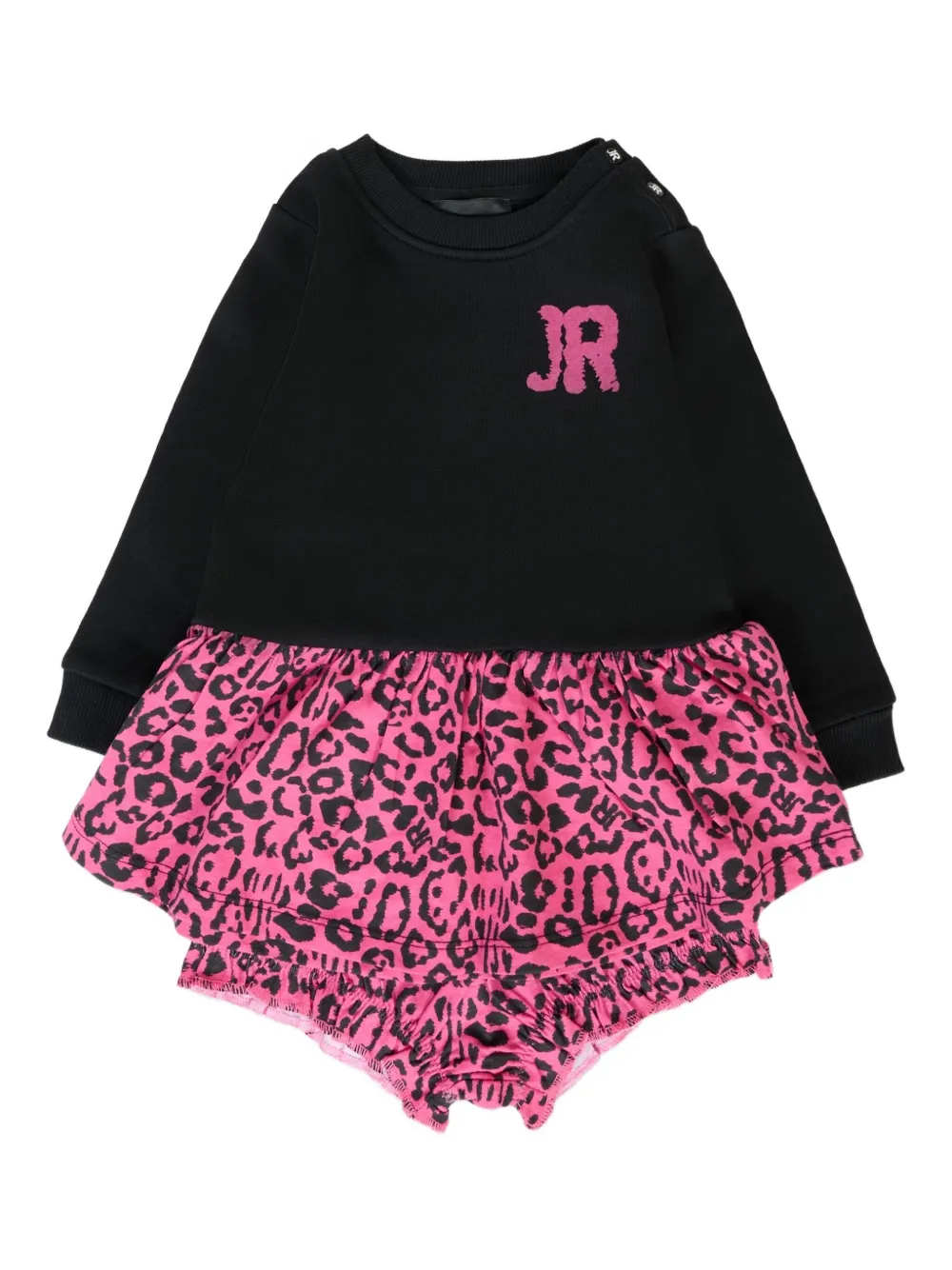 Повседневное платье с леопардовым принтом и оборками John Richmond Junior, черный
Повседневное платье с леопардовым принтом и оборками John Richmond Junior, черный