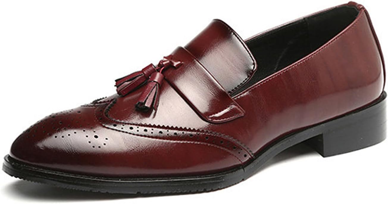 Мужские кожаные лоферы с кисточками и крыльями, классические броги, удобные на низком каблуке, без шнурков, пенни-лоферы для делового офиса, официальных мероприятий и свадеб Azagneem, красный
Мужские кожаные лоферы с кисточками и крыльями, классические броги, удобные на низком каблуке, без шнурков, пенни-лоферы для делового офиса, официальных мероприятий и свадеб Azagneem, красный