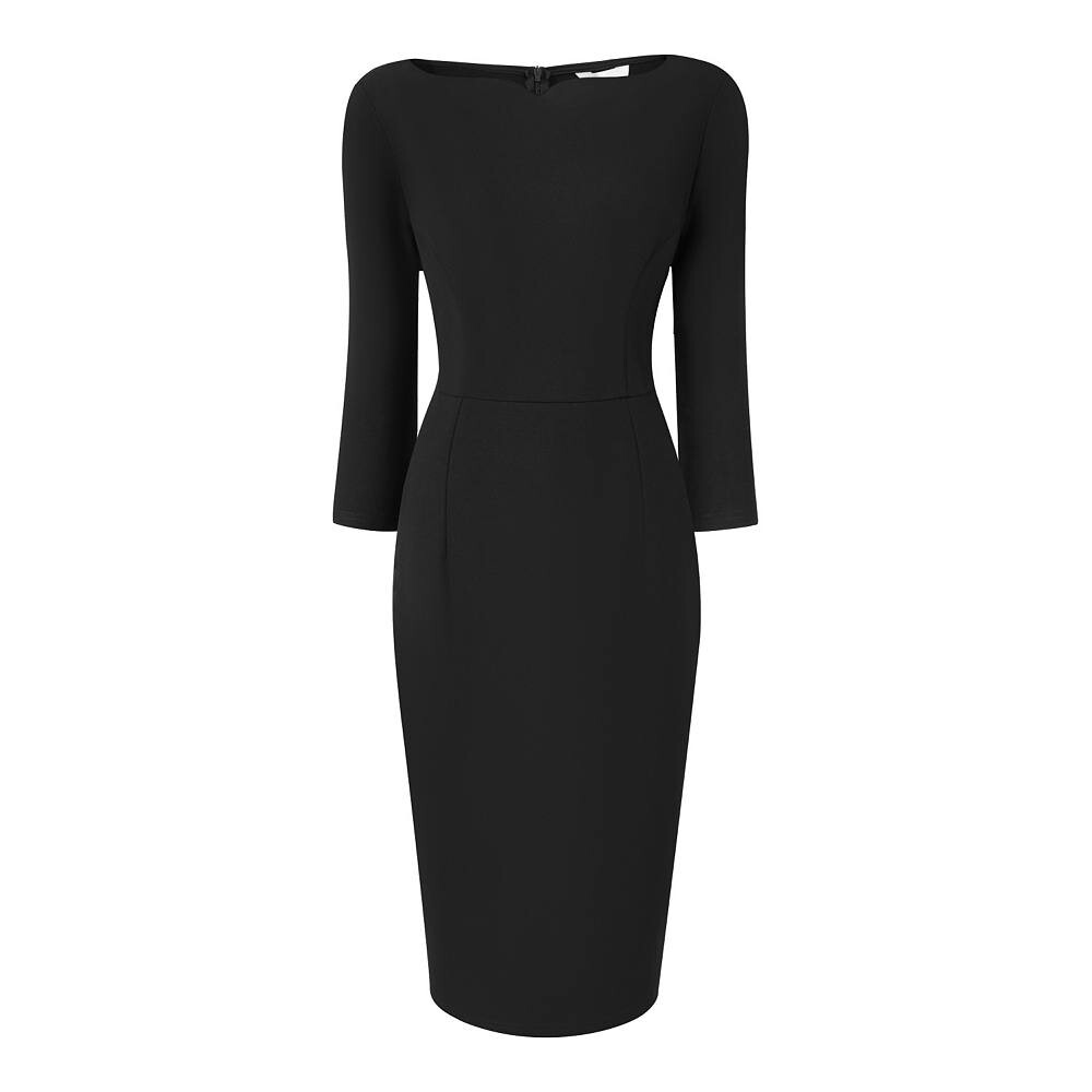 Женское рабочее платье с рукавом 3/4 с вырезом «лодочка» Элегантные деловые платья-футляры-карандаш Hombety, черный
Женское рабочее платье с рукавом 3/4 с вырезом «лодочка» Элегантные деловые платья-футляры-карандаш Hombety, черный