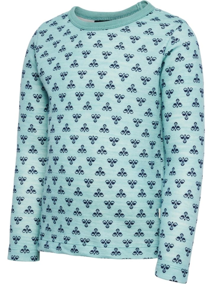 Детская рубашка с длинными рукавами синего цвета Hummel
Детская рубашка с длинными рукавами синего цвета Hummel