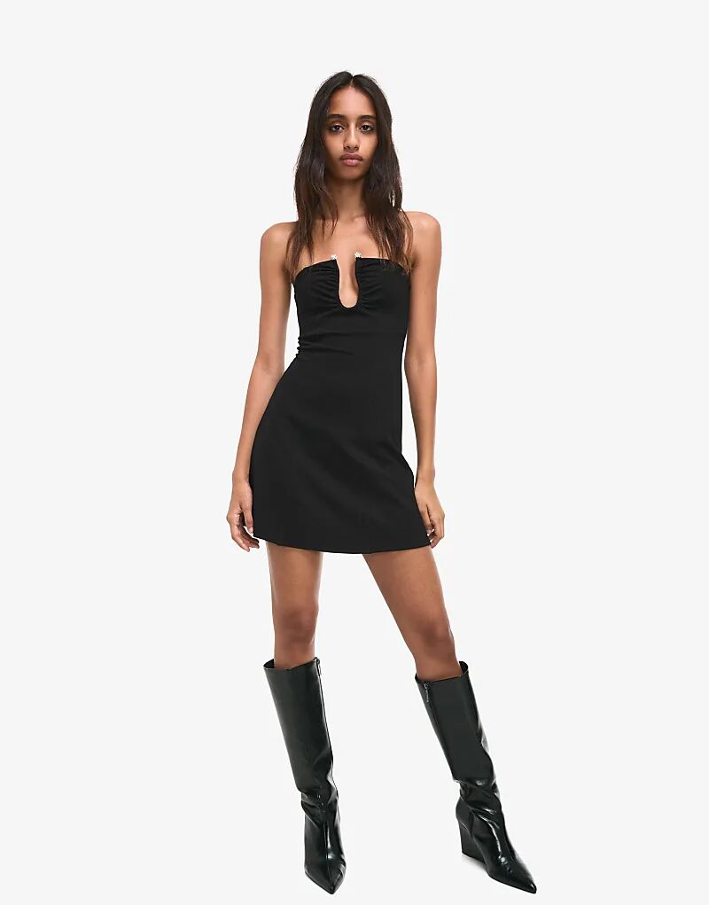 Платье Bershka Mini с мерцающим вырезом черного цвета
Платье Bershka Mini с мерцающим вырезом черного цвета