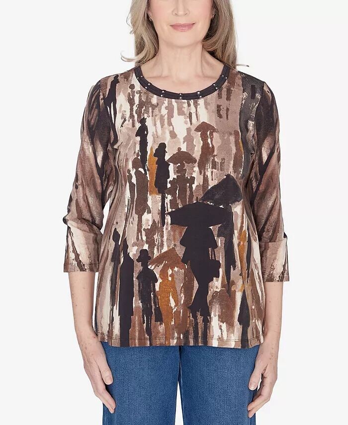 Классический разговорный топ с круглым вырезом Alfred Dunner, бежевый
Классический разговорный топ с круглым вырезом Alfred Dunner, бежевый