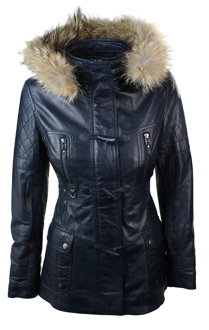 Кожаный тренчкот средней длины с капюшоном TruClothing, темно-синий
Кожаный тренчкот средней длины с капюшоном TruClothing, темно-синий