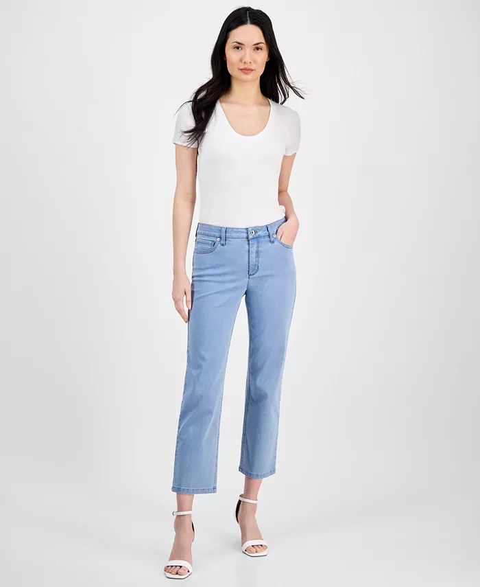 Женские узкие прямые джинсы с коротким штанином Anne Klein, синий
Женские узкие прямые джинсы с коротким штанином Anne Klein, синий