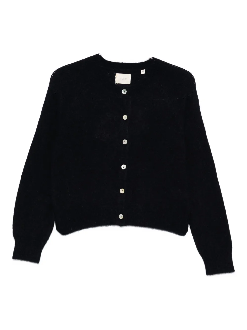 Кардиган тонкой вязки на пуговицах DÔEN, синий 
Кардиган тонкой вязки на пуговицах DÔEN, синий