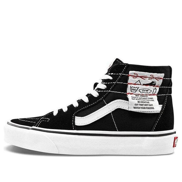 Кроссовки ua sk8-hi tapered high top casual canvas skate shoes diy black Vans, черный 
Кроссовки ua sk8-hi tapered high top casual canvas skate shoes diy black Vans, черный