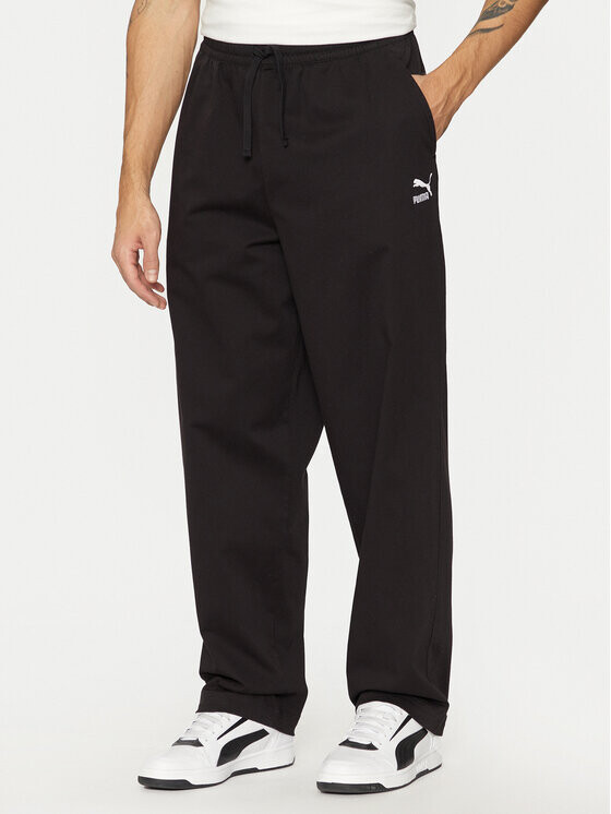 Тканевые брюки свободного кроя Puma, черный
Тканевые брюки свободного кроя Puma, черный