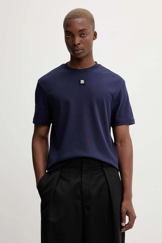 Хлопковая футболка Hugo, темно-синий
Хлопковая футболка Hugo, темно-синий