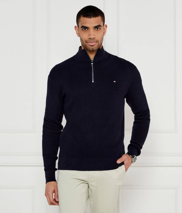 Свитер мужской Tommy Hilfiger с воротником на молнии из органического хлопка, синий
Свитер мужской Tommy Hilfiger с воротником на молнии из органического хлопка, синий